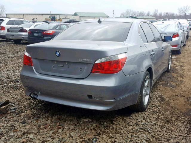 WBANE53577CW60652 - 2007 BMW 525 I SILVER photo 4