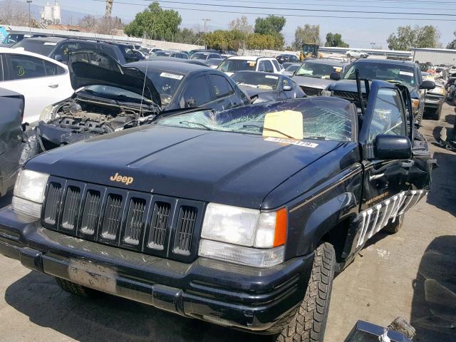 1J4EZ78Y9TC143086 - 1996 JEEP GRAND CHER BLACK photo 2