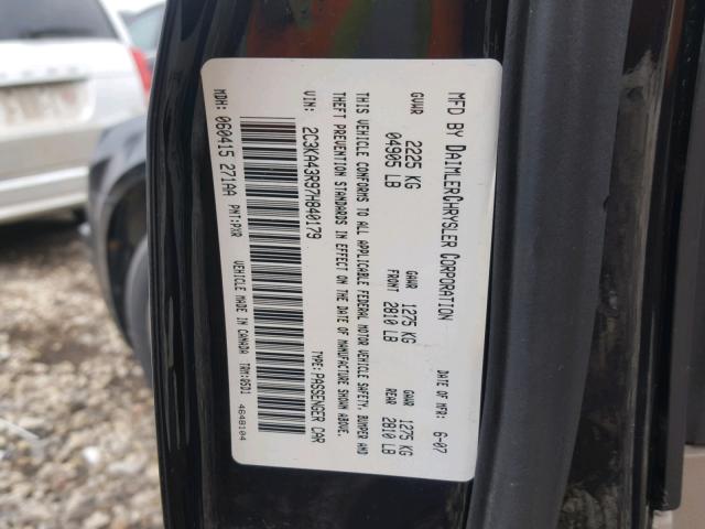 2C3KA43R97H840179 - 2007 CHRYSLER 300 BLACK photo 10