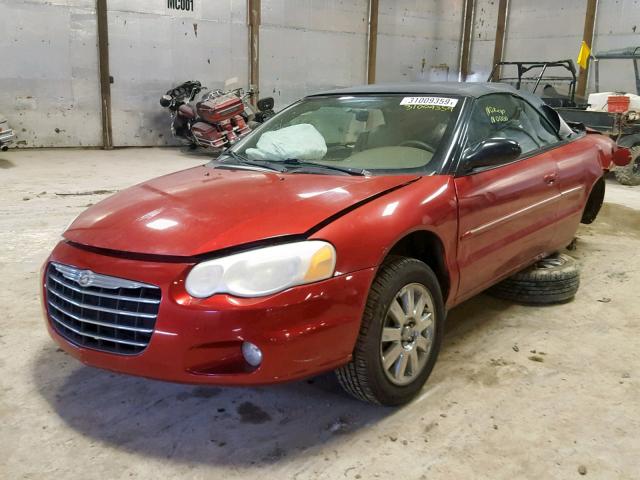 1C3EL55R04N352445 - 2004 CHRYSLER SEBRING LX MAROON photo 2