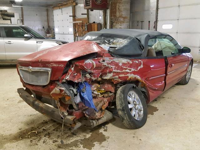 1C3EL55R04N352445 - 2004 CHRYSLER SEBRING LX MAROON photo 4