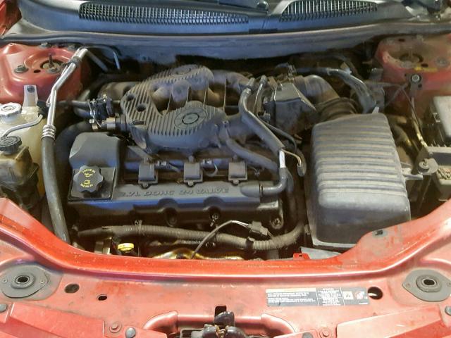 1C3EL55R04N352445 - 2004 CHRYSLER SEBRING LX MAROON photo 7