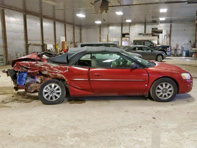 1C3EL55R04N352445 - 2004 CHRYSLER SEBRING LX MAROON photo 9