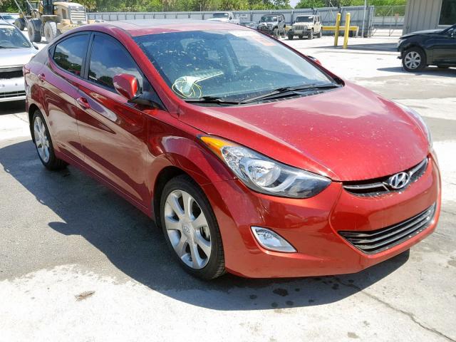 KMHDH4AE1DU721322 - 2013 HYUNDAI ELANTRA GL RED photo 1