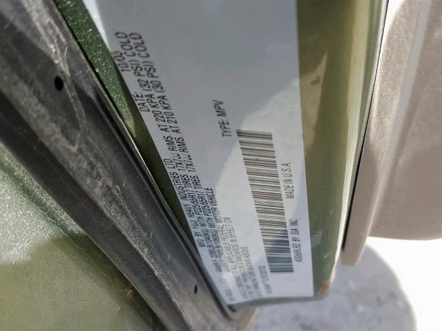 4S4BP61C767320752 - 2006 SUBARU LEGACY OUT GREEN photo 10