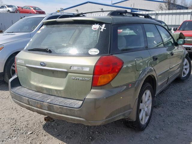 4S4BP61C767320752 - 2006 SUBARU LEGACY OUT GREEN photo 4