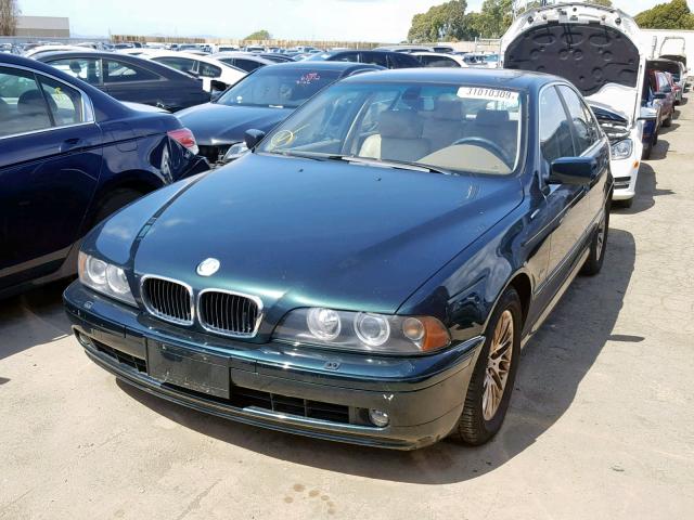 WBADT63422CH89859 - 2001 BMW 5 SERIES GREEN photo 2