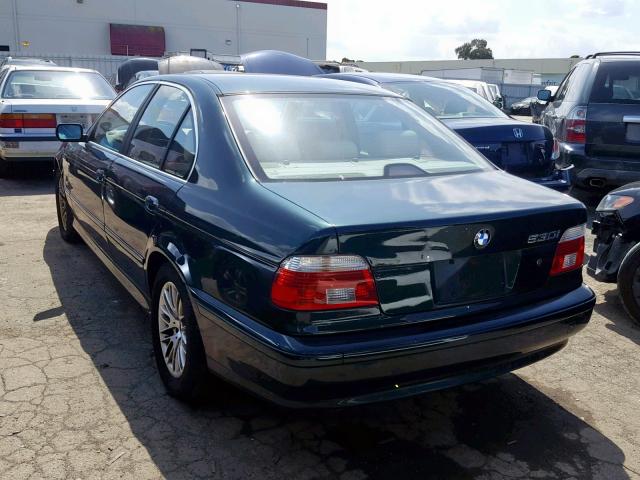 WBADT63422CH89859 - 2001 BMW 5 SERIES GREEN photo 3