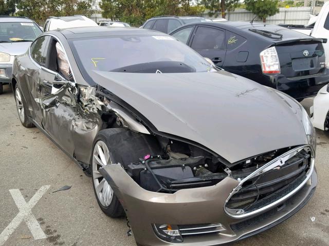 5YJSA1E29GF133129 - 2016 TESLA MODEL S GRAY photo 1