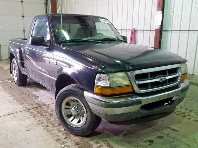 1FTYR10C7WPA78316 - 1998 FORD RANGER BLACK photo 1