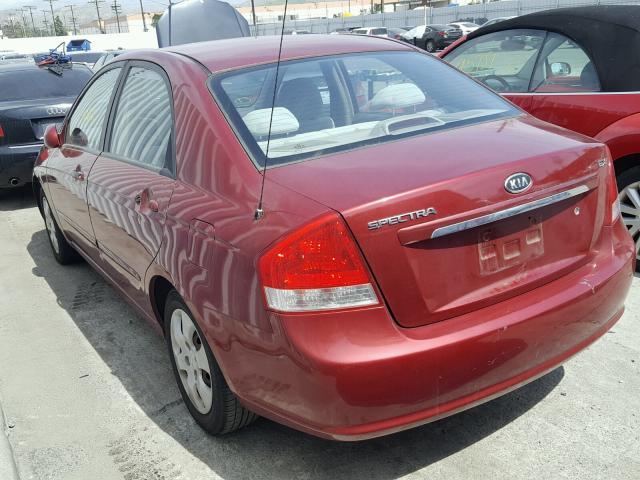 KNAFE121875388967 - 2007 KIA SPECTRA EX RED photo 3