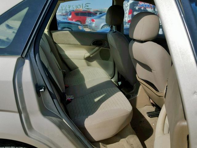 1FAFP34N96W172410 - 2006 FORD FOCUS ZX4 TAN photo 6