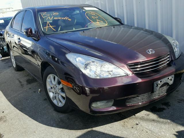 JTHBA30GX45019960 - 2004 LEXUS ES 330 BURGUNDY photo 1