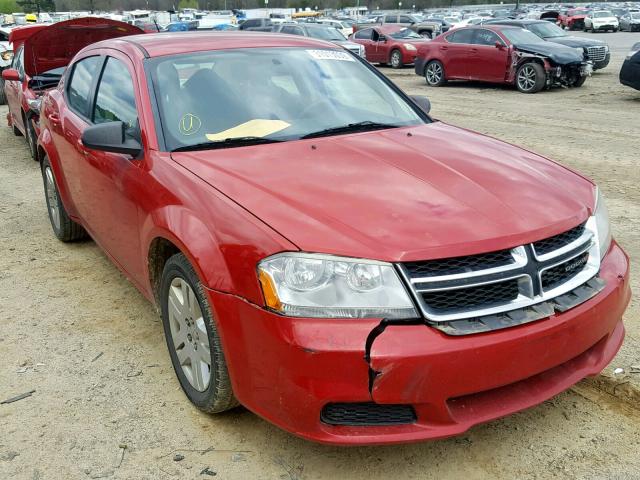 1C3CDZAB2DN572979 - 2013 DODGE AVENGER SE RED photo 1