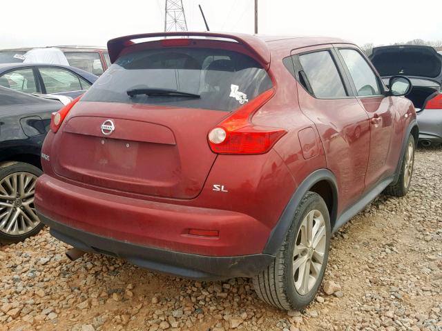 JN8AF5MR3BT013386 - 2011 NISSAN JUKE S RED photo 4