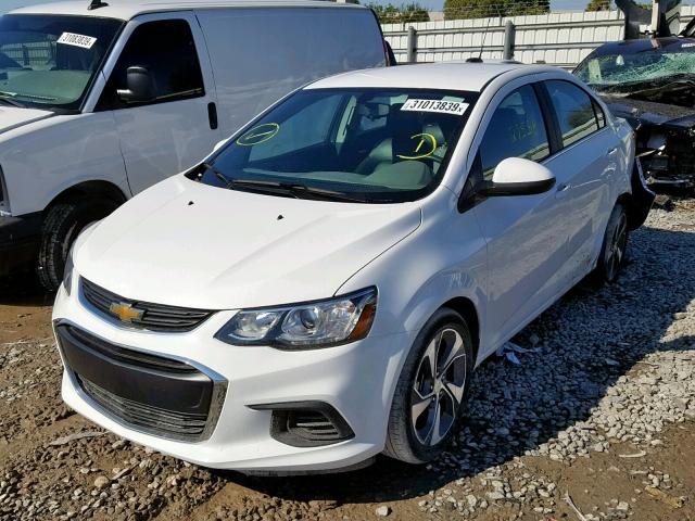 1G1JF5SB6J4107507 - 2018 CHEVROLET SONIC PREM WHITE photo 2