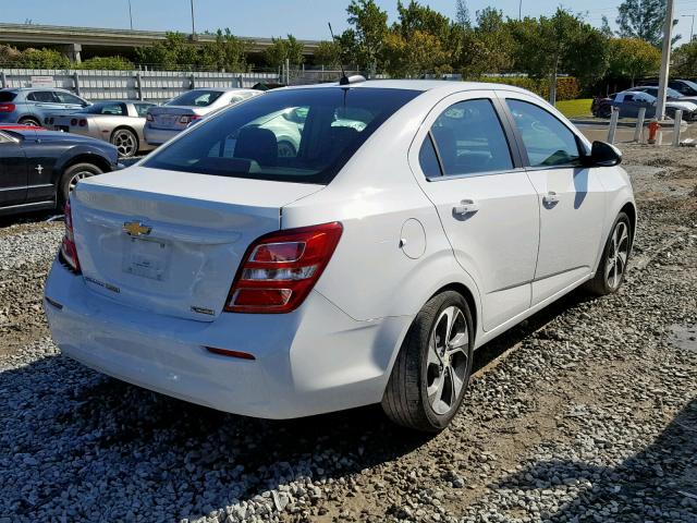 1G1JF5SB6J4107507 - 2018 CHEVROLET SONIC PREM WHITE photo 4