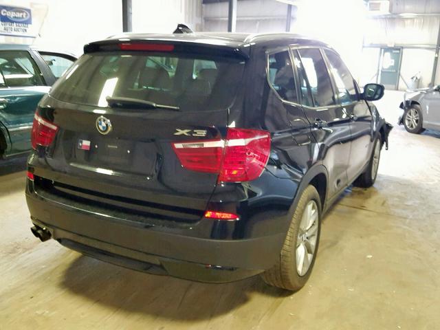 5UXWX9C50D0A24324 - 2013 BMW X3 XDRIVE2 BLACK photo 4