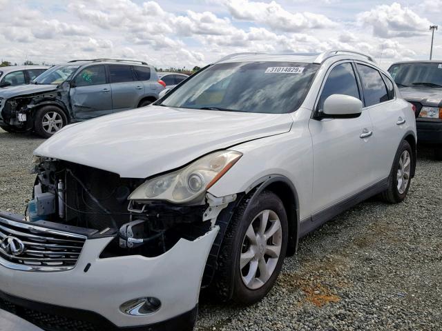JNKAJ09F58M359565 - 2008 INFINITI EX35 BASE WHITE photo 2