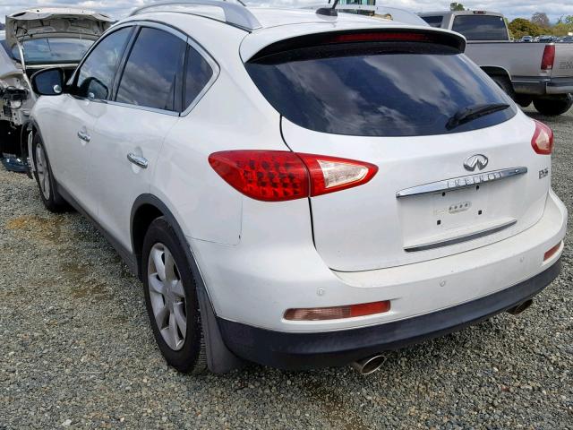 JNKAJ09F58M359565 - 2008 INFINITI EX35 BASE WHITE photo 3