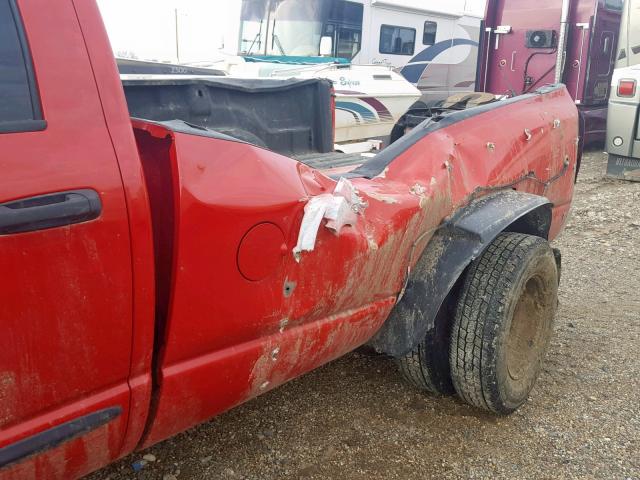 3D7MX48C26G265550 - 2006 DODGE RAM 3500 S RED photo 9