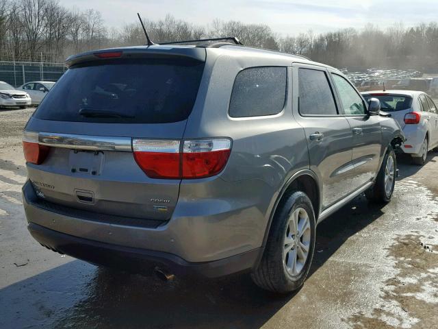 1D4RE4GG0BC692963 - 2011 DODGE DURANGO CR GRAY photo 4