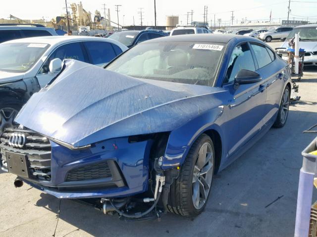 WAUENCF5XKA013098 - 2019 AUDI A5 PREMIUM BLUE photo 2