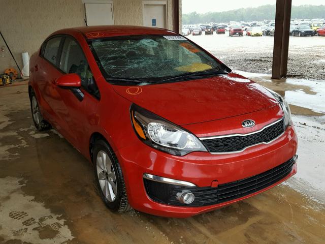 KNADN4A35G6590817 - 2016 KIA RIO EX RED photo 1