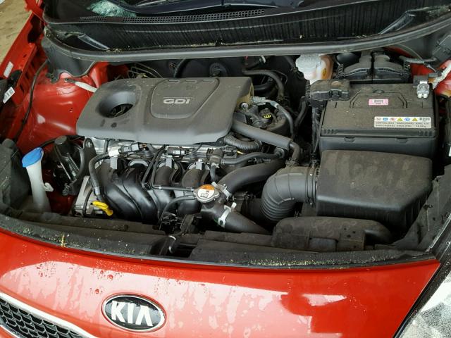 KNADN4A35G6590817 - 2016 KIA RIO EX RED photo 7