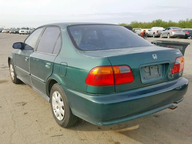 2HGEJ6615YH551555 - 2000 HONDA CIVIC BASE GREEN photo 3