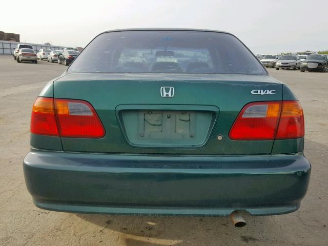 2HGEJ6615YH551555 - 2000 HONDA CIVIC BASE GREEN photo 9