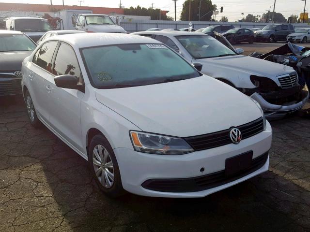 3VW2K7AJ0CM405163 - 2012 VOLKSWAGEN JETTA BASE WHITE photo 1