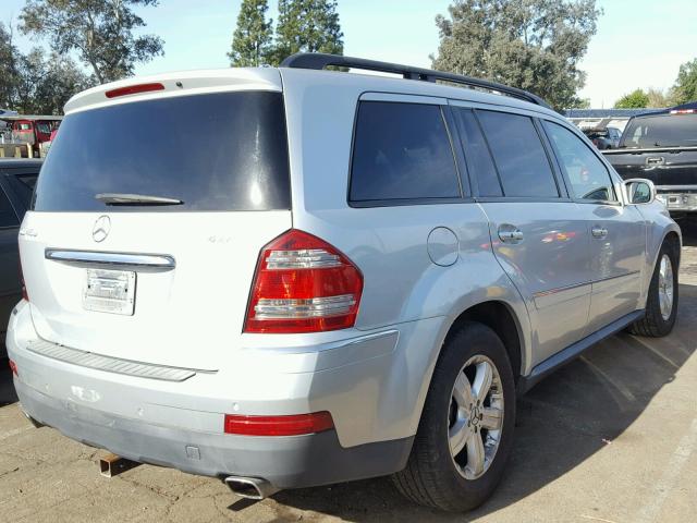 4JGBF71E17A152346 - 2007 MERCEDES-BENZ GL 450 4MA SILVER photo 4