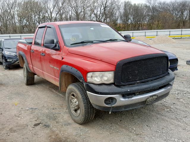 3D7KU28CX4G145108 - 2004 DODGE RAM 2500 S RED photo 1