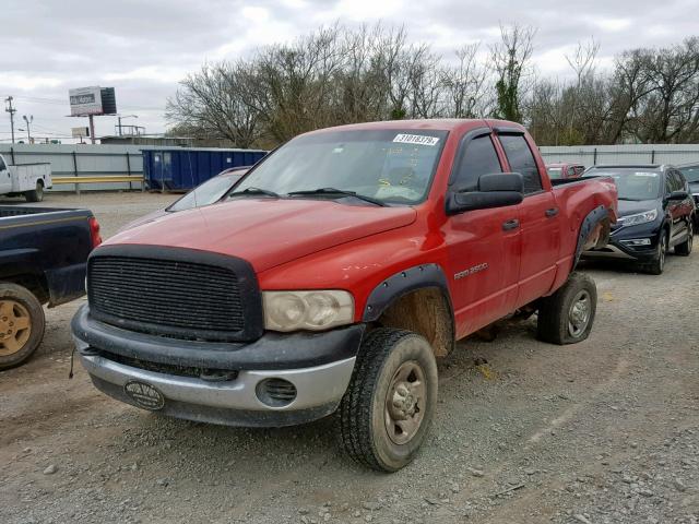 3D7KU28CX4G145108 - 2004 DODGE RAM 2500 S RED photo 2