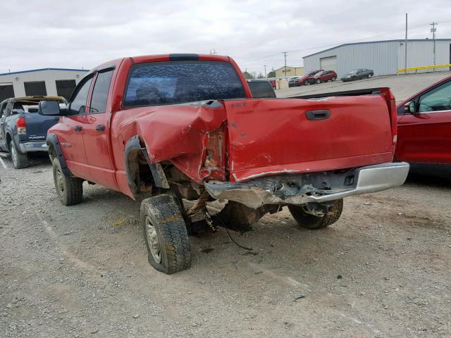 3D7KU28CX4G145108 - 2004 DODGE RAM 2500 S RED photo 9