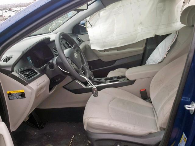 5NPE34AF4FH033702 - 2015 HYUNDAI SONATA SPO BLUE photo 5