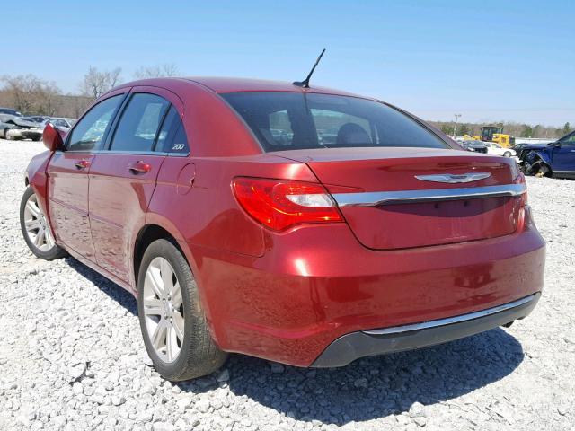 1C3CCBBB2DN639394 - 2013 CHRYSLER 200 TOURIN MAROON photo 3