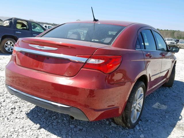 1C3CCBBB2DN639394 - 2013 CHRYSLER 200 TOURIN MAROON photo 4