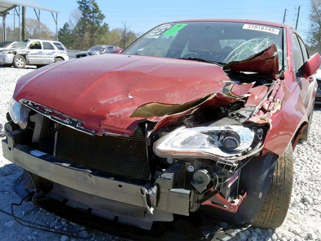 1C3CCBBB2DN639394 - 2013 CHRYSLER 200 TOURIN MAROON photo 9