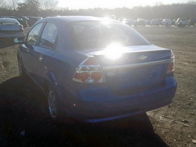 KL1TD5DE5AB124749 - 2010 CHEVROLET AVEO LS BLUE photo 3