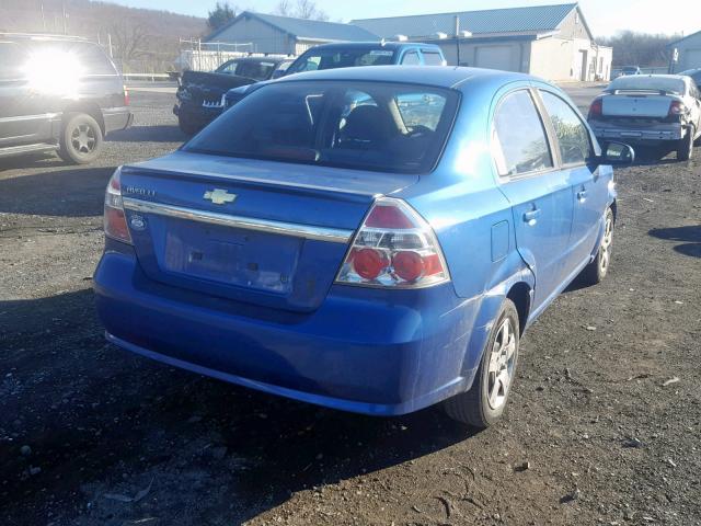 KL1TD5DE5AB124749 - 2010 CHEVROLET AVEO LS BLUE photo 4