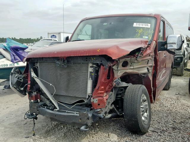 5BZAF0AA0HN851983 - 2017 NISSAN NV 3500 MAROON photo 2