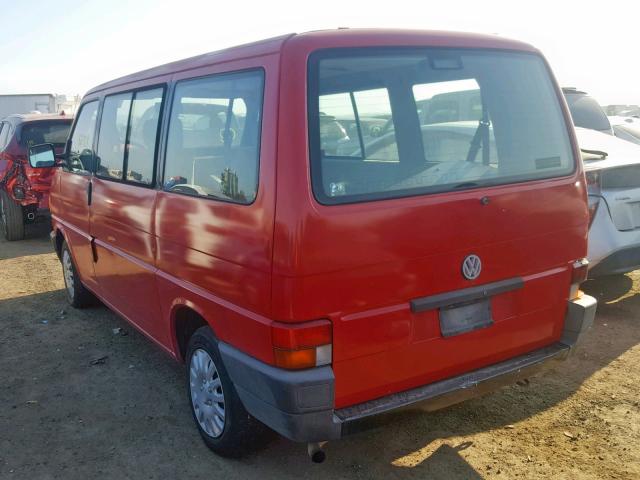 WV2MD0705PH067525 - 1993 VOLKSWAGEN EUROVAN MV RED photo 3