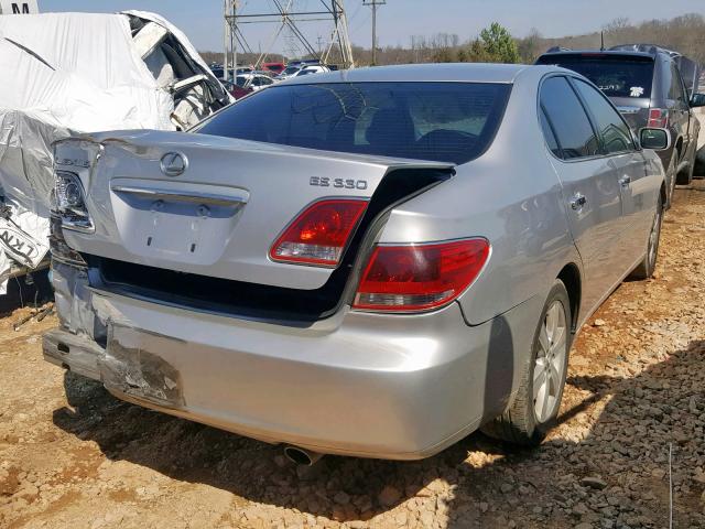 JTHBA30G255071813 - 2005 LEXUS ES 330 SILVER photo 4