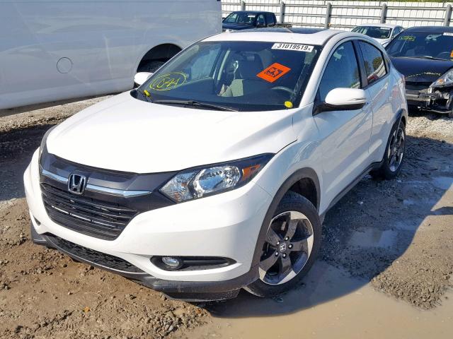 3CZRU5H53JM721981 - 2018 HONDA HR-V EX WHITE photo 2