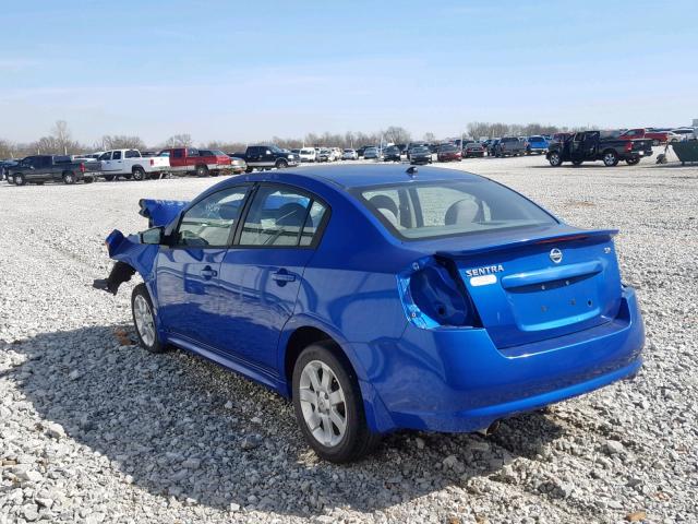 3N1AB6AP1BL614738 - 2011 NISSAN SENTRA 2.0 BLUE photo 3