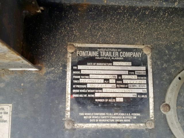 13N2532CXE1565372 - 2014 FONTAINE FLATBED TR BLACK photo 10