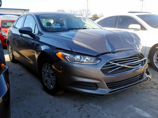 3FA6P0G79DR192068 - 2013 FORD FUSION S GRAY photo 1