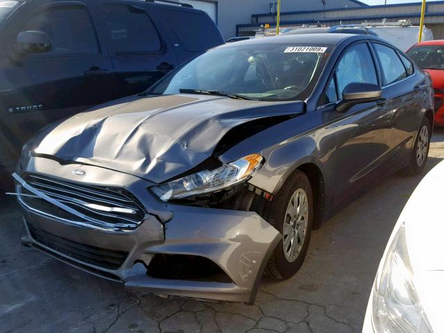 3FA6P0G79DR192068 - 2013 FORD FUSION S GRAY photo 2